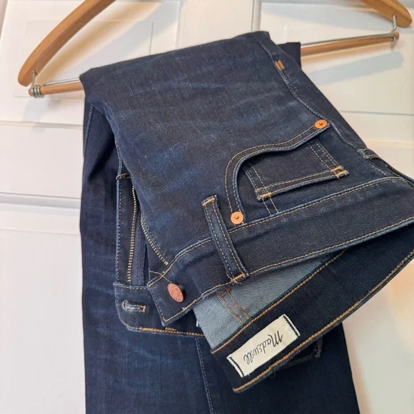 Madewell 9" High-Rise Skinny Jeans Size 26, Dark Blue - Picture 1 of 10